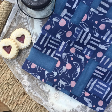Sweet Summer Denim Batik Quilting Sample